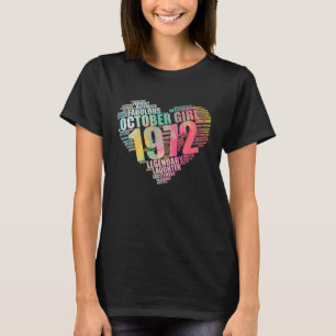 T-shirt Fabuleux Octobre 1972 Fille légendaire