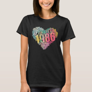 T-shirt Fabuleux Septembre 1986 Fille légendaire et incroy