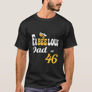 T-shirt Fabulous Fabeelous Dad Bee Honeycomb Daddy 46Th B-