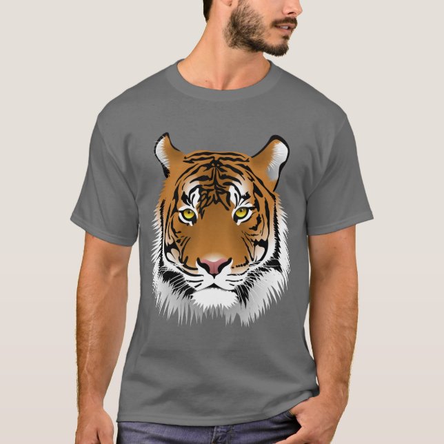 T-shirt Face Animée de tigre (Devant)