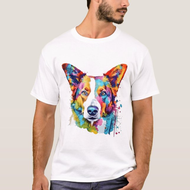 T-shirt Face Chien Joueur (Devant)