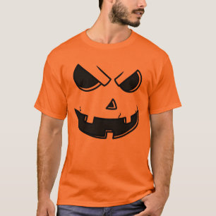 T-shirt Face Citrouille Halloween Jack-o'-lantern