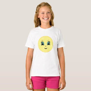 T-shirt Face de soleil moderne mignonne et joyeux