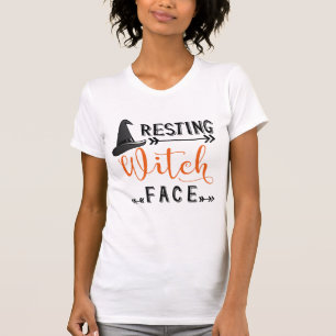 T-shirt face de sorcière au repos