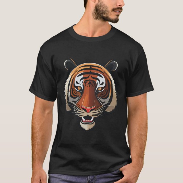 T-shirt Face de tigre de fer (Devant)