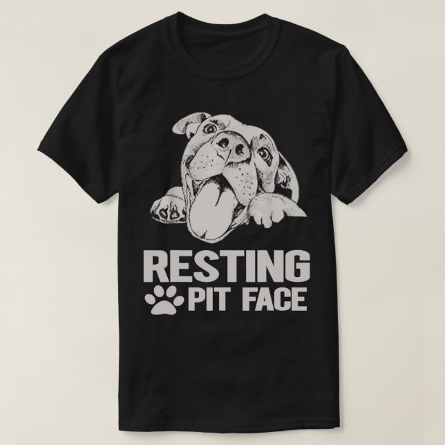 T-shirt Face de trait de repos (Design devant)