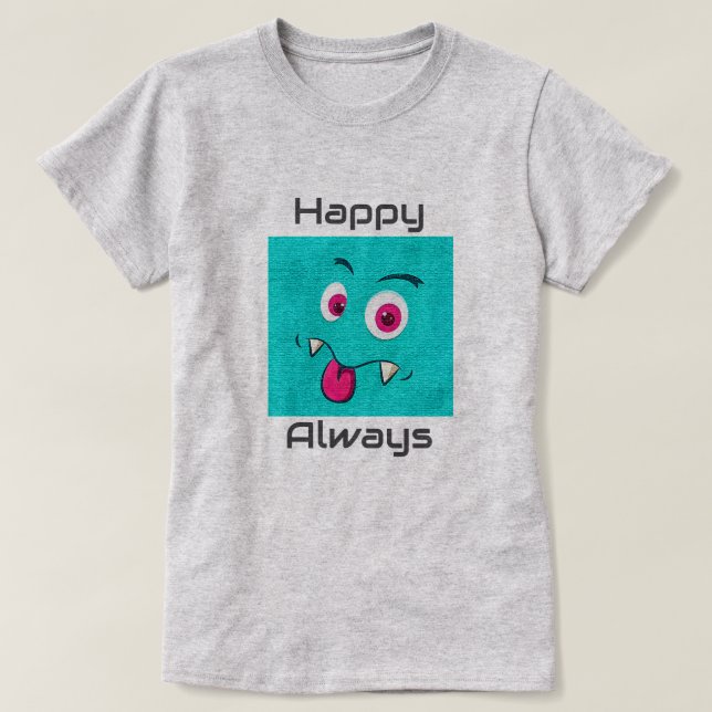 T-shirt face dessin animé (Design devant)