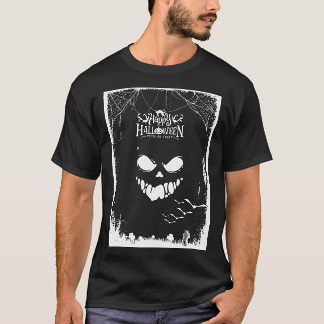 T-shirt Face d'Halloween (Devant)