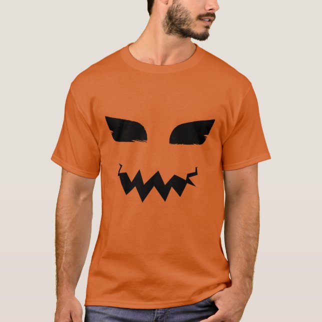 T-shirt Face d'horreur citrouille Jack-o'-lantern Hallowee (Devant)