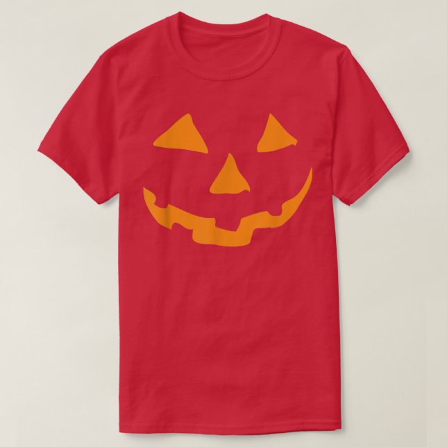 T-shirt Face du Citrouille Halloween Jack-o'-lantern (Design devant)