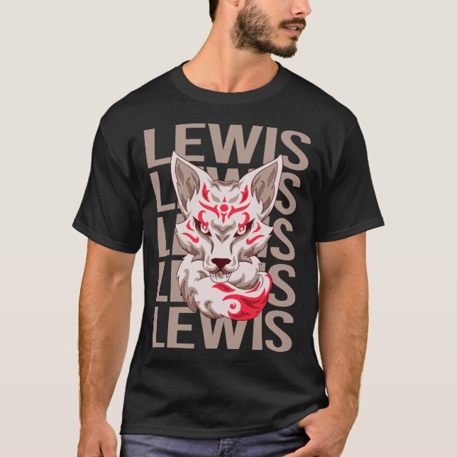T-shirt Face Fox - Nom Lewis (Devant)