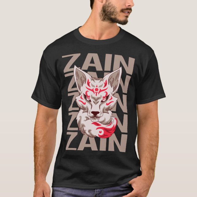 T-shirt Face Fox - Nom Zain (Devant)
