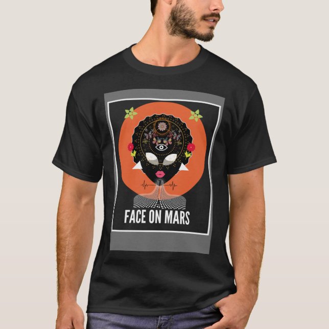 T-shirt Face On Mars  Moorish Cosmic Wisdom (Devant)