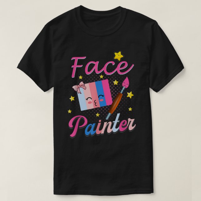 T-shirt Face painter for Makeup artist (Design devant)