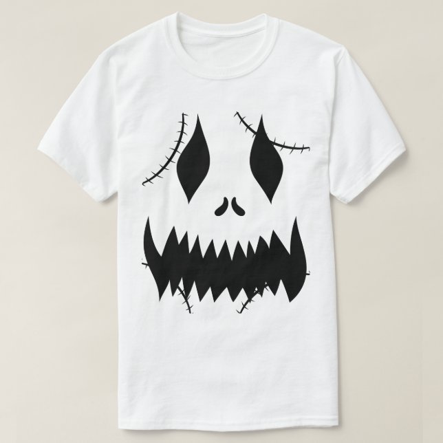 T-shirt Face simple de citrouille jack-o-lanterne Hallowee (Design devant)