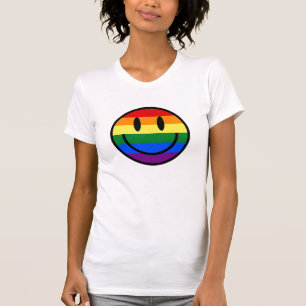 T-shirt Face souriante arc-en-ciel