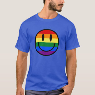 T-shirt Face souriante arc-en-ciel