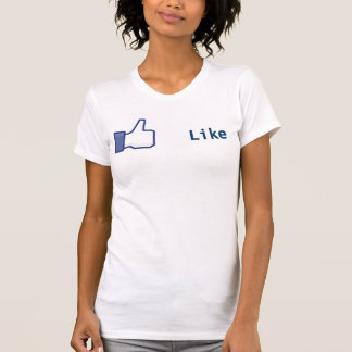 T-shirt Facebook aiment la chemise de bouton