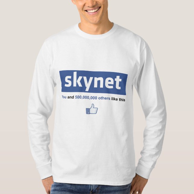 T-shirt Facebook - Skynet (Devant)
