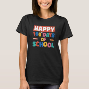 T-shirt Facemask De L'Enseignant Étudiant Joyeux 100E Jour