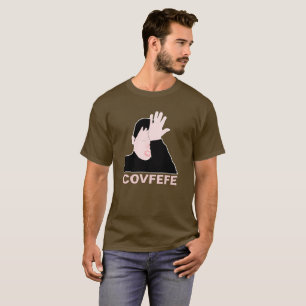 T-shirt facepalm Covfefe noir personnalisable