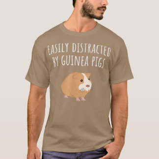 T-shirt Facile à distraire par Guinée Cochons Hommes Femme
