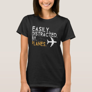 T-shirt Facile À Distraire Par Les Avions Toddler Hommes F