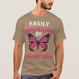T-shirt Facile à distraire par papillons Beurre Entomologi