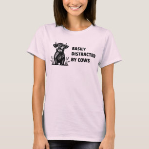 T-shirt Facile à distraire par vaches Devis de ferme amusa