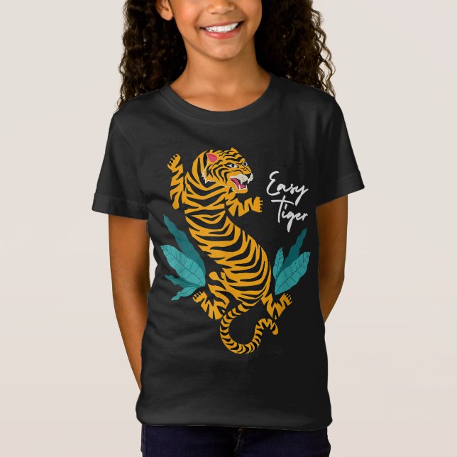 T-Shirt Facile tigre mode mode mode vêtements tendance idé (Devant)