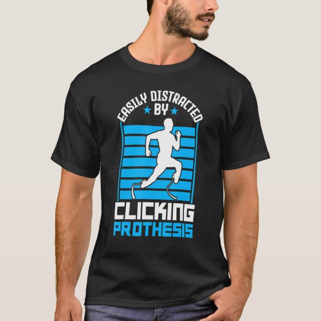 T-shirt Facilement Distrait En Cliquant Sur Prothèse Leg P (Devant)