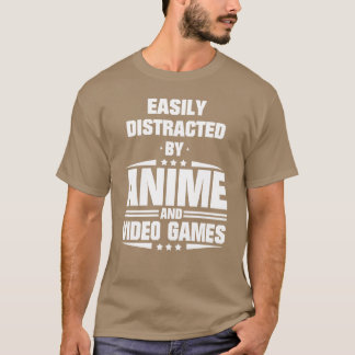 T-shirt Facilement Distrait Par Anime Et Jeux Vidéo famill