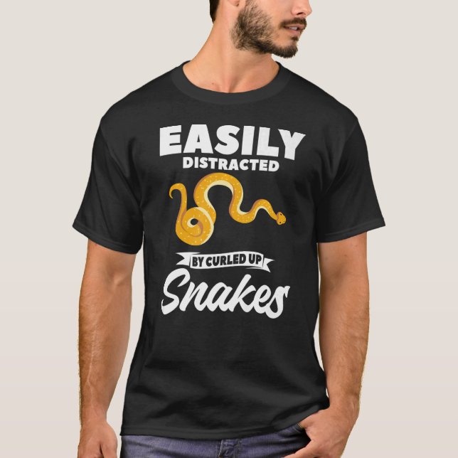 T-shirt Facilement Distrait Par Ball Python De Serpents Co (Devant)