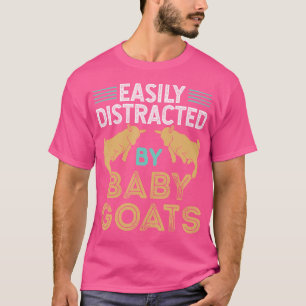 T-shirt Facilement Distrait Par Bébé Chèvres Cute Bébé Chè