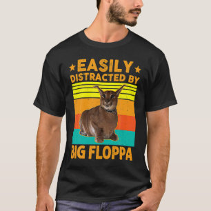 T-shirt Facilement Distrait Par Big Floppa Grand Chat Cara