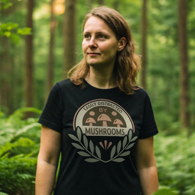 T-shirt Facilement distrait par champignons champignons Fa (Créateur téléchargé)