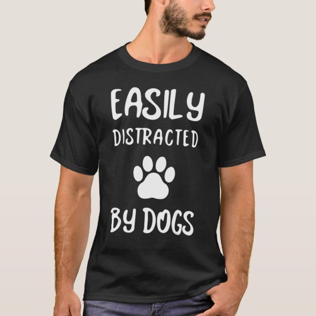 T-shirt Facilement Distrait Par Chien Chien Chien Chien Ma (Devant)