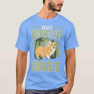 T-shirt Facilement Distrait Par Corgis-930