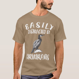 T-shirt Facilement Distrait Par Cormorants Oiseaux fille