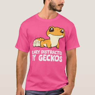 T-shirt Facilement Distrait Par Geckos Funny Leopard Gecko
