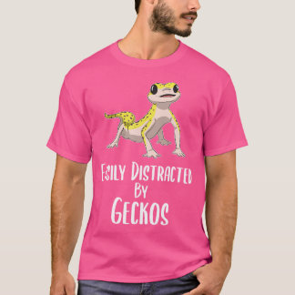 T-shirt Facilement Distrait Par Geckos Leopard Gecko Lover