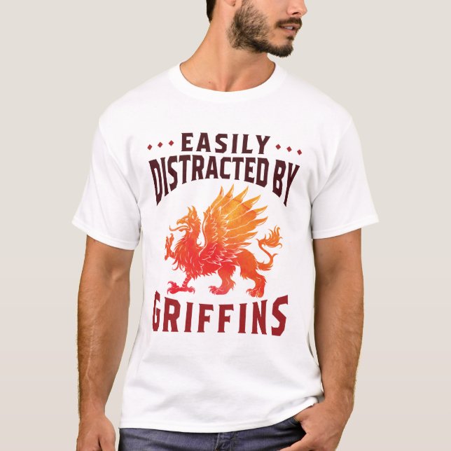 T-shirt Facilement distrait par Griffins Cool Imaginaire L (Devant)