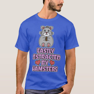 T-shirt Facilement Distrait Par Hamsters Premium