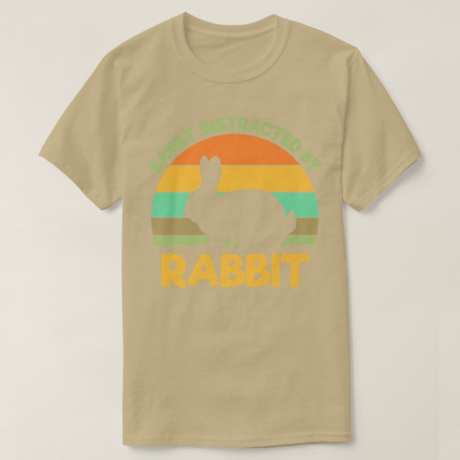T-shirt Facilement distrait par lapin lapin fermier lapin (Design devant)