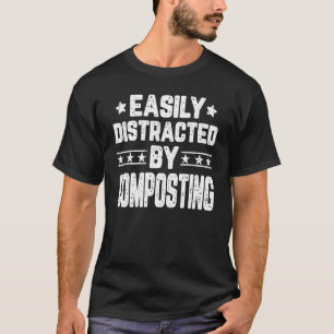 T-shirt Facilement Distrait Par Le Compostage Du Jardinage
