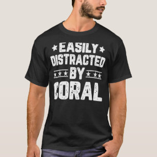 T-shirt Facilement Distrait Par Le Corail Aquarium Aquari