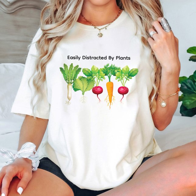 T-shirt Facilement Distrait Par Le Jardinage Des Plantes / (Easily Distracted By Plants / Vegetable Gardening T-Shirt)