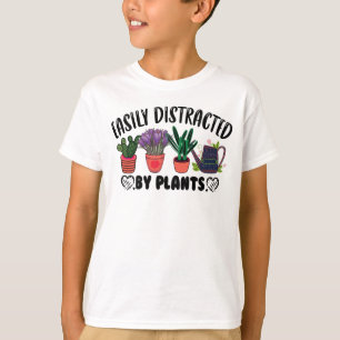 T-shirt Facilement Distrait Par Le Jardinage Plante
