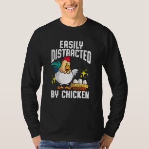 T-shirt Facilement Distrait Par Le Poulet De Bétail Volail
