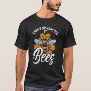 T-shirt Facilement Distrait Par Les Abeilles Apiculteur Ap
